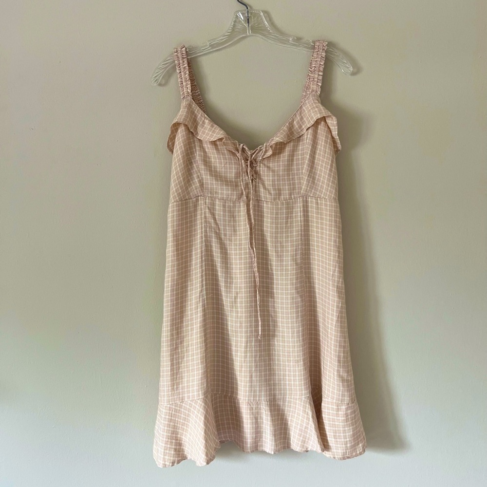 American Eagle cream beige, and white babydoll sundress size medium